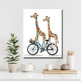 Painting by Numbers Animals Giraffe on The Scooter